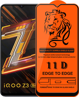 Forego Edge To Edge Tempered Glass for iQOO Z3 5G(Pack of 1)