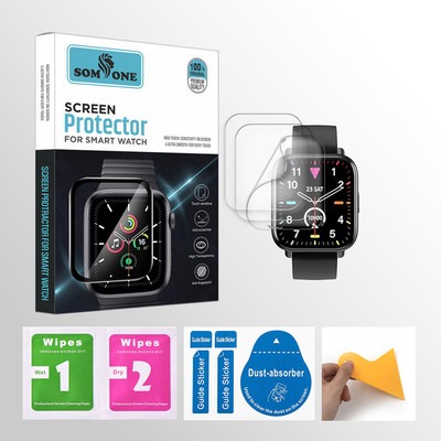 SOMTONE Edge To Edge Tempered Glass for GIONEE STYLFIT GSW6 1.7 inch Smartwatch 3 PROTECTOR + 3 WIPES + 3 DUST REMOVAL STICKER + 1 WIPER(Pack of 3) SOMTONE Edge To Edge Tempered Glass for GIONEE STYLFIT GSW6 1.7 inch Smartwatch 3 PROTECTOR + 3 WIPES + 3 DUST REMOVAL STICKER + 1 WIPER(Pack of 3)