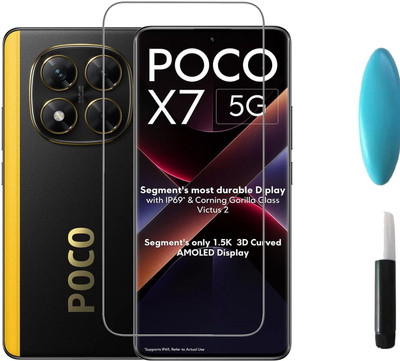 BRENZZ Edge To Edge Tempered Glass for POCO X7 5G, POCO X7(Pack of 1)