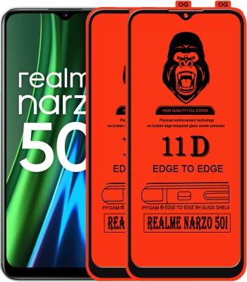 Rofix star Edge To Edge Tempered Glass for REALME NARZO 50I(Pack of 2)