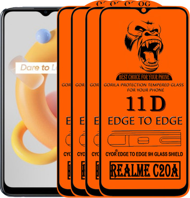 CYOR Edge To Edge Tempered Glass for REALME C20A(Pack of 4)