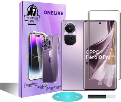 OneLike Edge To Edge Tempered Glass for Reno 10 Pro 5g, Oppo Reno 10 Pro 5g(Pack of 1)