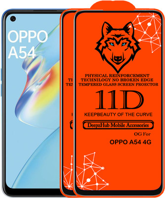 CRodible Edge To Edge Tempered Glass for OPPO A54 4G(Pack of 2)