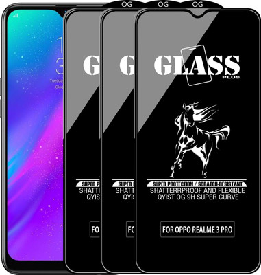 Qyist Edge To Edge Tempered Glass for REALME 3 PRO(Pack of 3)