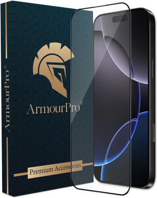 ArmourPro Edge To Edge Tempered Glass for iPhone 16, Apple iPhone 16, 16(Pack of 1)