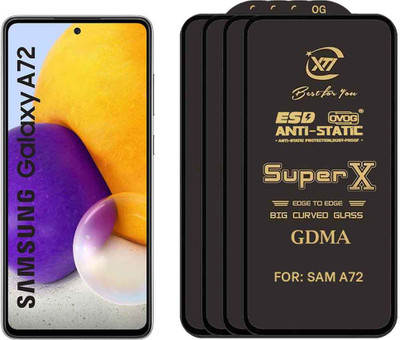 GDMA Edge To Edge Tempered Glass for SAMSUNG A72(Pack of 4)