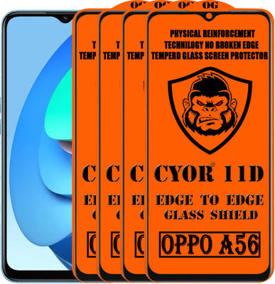 CYOR Edge To Edge Tempered Glass for OPPO A56(Pack of 4)