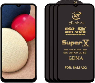 GDMA Edge To Edge Tempered Glass for SAMSUNG A02(Pack of 4)
