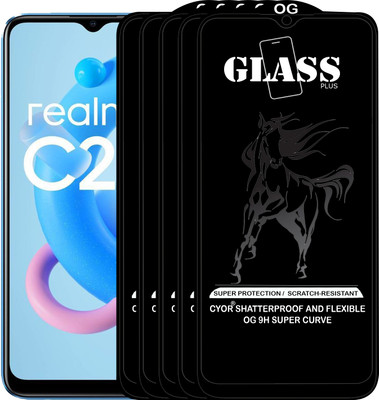 CYOR Edge To Edge Tempered Glass for REALME C20(Pack of 5)