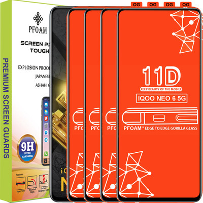 PFOAM Edge To Edge Tempered Glass for IQ00 NEO 6 5G(Pack of 4)