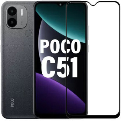 SRT Edge To Edge Tempered Glass for POCO C51(Pack of 1)