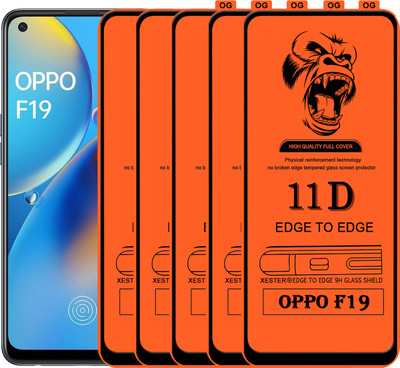 PFOAM Edge To Edge Tempered Glass for OPPO F19(Pack of 5)