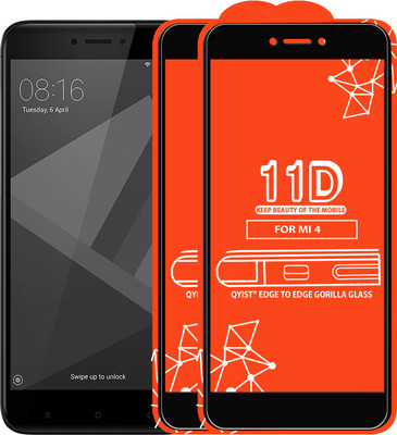 Qyist Edge To Edge Tempered Glass for Mi Redmi 4(Pack of 2)