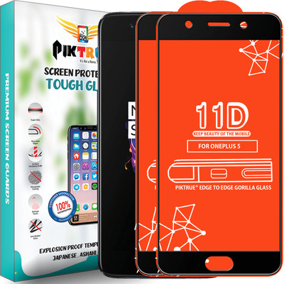 PikTrue Edge To Edge Tempered Glass for OnePlus 5(Pack of 2)