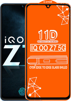 CYOR Edge To Edge Tempered Glass for IQOO Z7 5G(Pack of 1)