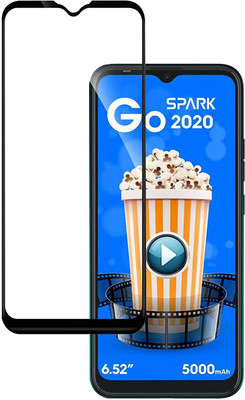 EITANSHA CREATION Edge To Edge Tempered Glass for Tecno Spark Go 2020, Tecno SPARK Go 2020(Pack of 1)