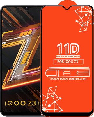 Roxel Edge To Edge Tempered Glass for Iqoo Z3(Pack of 1)