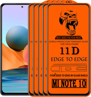 CYOR Edge To Edge Tempered Glass for REDMI NOTE 10(Pack of 5)
