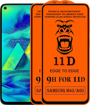 Xester Edge To Edge Tempered Glass for samsung galaxy m40(Pack of 2)