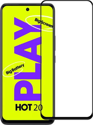 Vatsin Edge To Edge Tempered Glass for Infinix Hot 20 Play(Pack of 1)