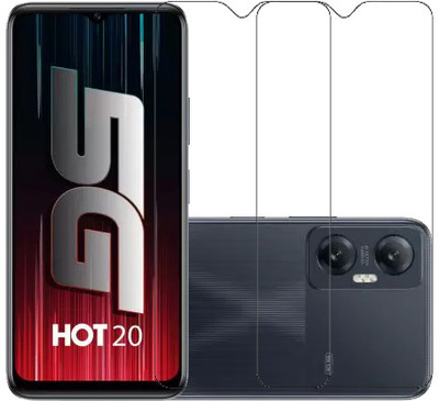HOBBYTRONICS Tempered Glass Guard for Infinix Hot 20, Infinix Hot 20 5G(Pack of 2)