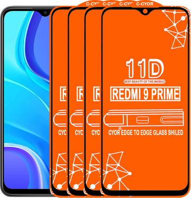 CYOR Edge To Edge Tempered Glass for REDMI 9 PRIME(Pack of 4)