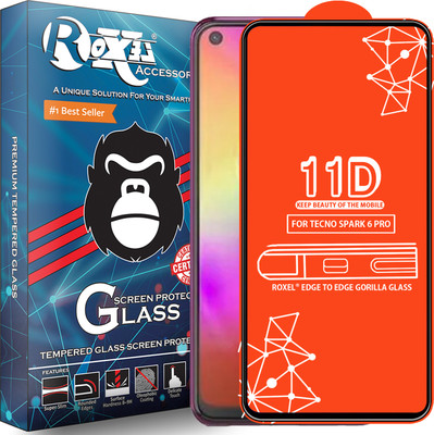 Roxel Edge To Edge Tempered Glass for Tecno Spark 6 Pro(Pack of 1)