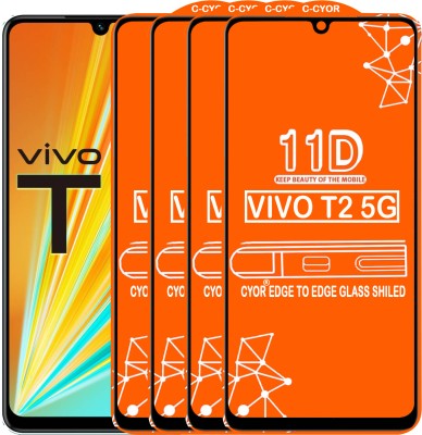 CYOR Edge To Edge Tempered Glass for VIVO T2 5G(Pack of 4)