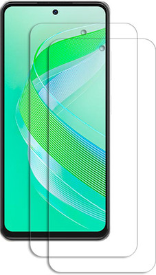 SOMTONE Edge To Edge Tempered Glass for Infinix Smart 8 Plus TEMPERED GUARD FRONTP2(Pack of 2)