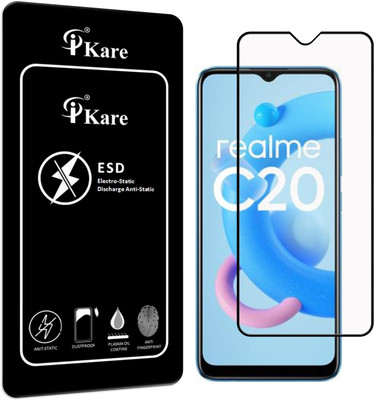 iKare Edge To Edge Tempered Glass for Realme C20(Pack of 1)