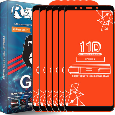 Roxel Edge To Edge Tempered Glass for Mi Redmi 5(Pack of 6)