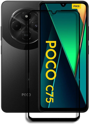 LIKEDESIGN Edge To Edge Tempered Glass for POCO C75(Pack of 1)