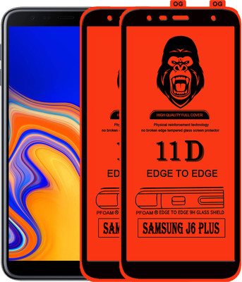 Laxdom Edge To Edge Tempered Glass for SAMSUNG J6 PLUS(Pack of 2)