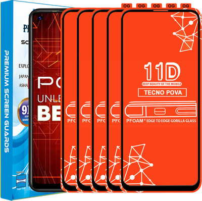 PFOAM Edge To Edge Tempered Glass for TECNO POVA(Pack of 5)