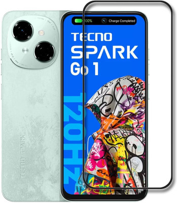 INFINITYWORLD Edge To Edge Tempered Glass for Tecno Spark Go 1(Pack of 1)