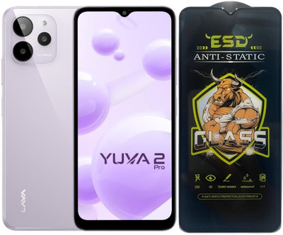 Blate Edge To Edge Tempered Glass for Lava Yuva 2 Pro, ESD Tempered Glass, ESD Screen Protector, Anti Static, Screen Protector(Pack of 1)