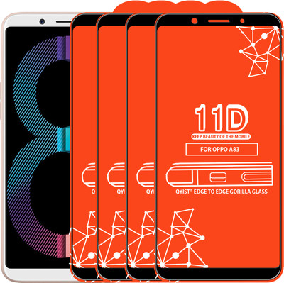Qyist Edge To Edge Tempered Glass for Oppo A83(Pack of 4)