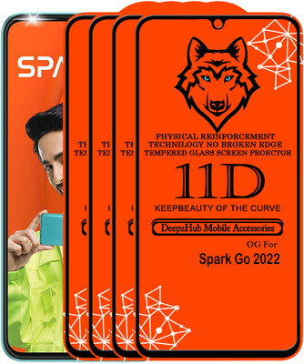 DeepzHub Edge To Edge Tempered Glass for Tecno Spark Go 2022(Pack of 4)
