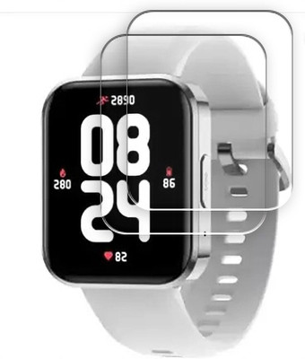 SOMTONE Edge To Edge Tempered Glass for DIZO D TALK SMART WATCH SMARTWATCH SCREEN GUARD(Pack of 2)