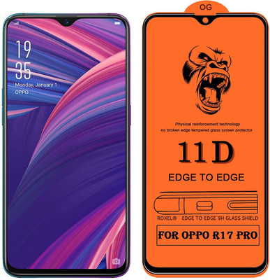 9H Edge To Edge Tempered Glass for Oppo R17 Pro (9H-11D)_9H(Pack of 1)