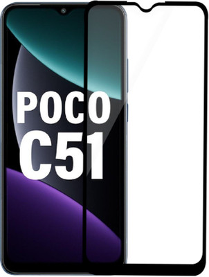 RCHJV Edge To Edge Tempered Glass for Poco C51(Pack of 1)