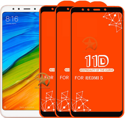 SEVEN7STAR Edge To Edge Tempered Glass for Mi Redmi 5(Pack of 3)