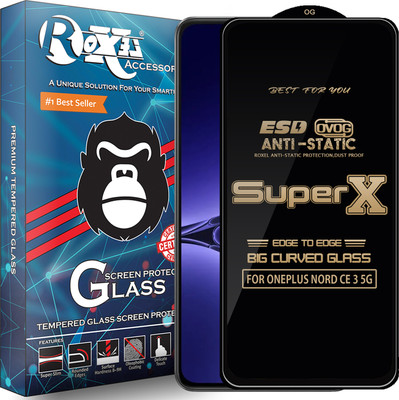 Roxel Edge To Edge Tempered Glass for ONEPLUS NORD CE 3 5G(Pack of 1)