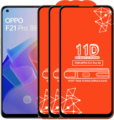 Qyist Edge To Edge Tempered Glass for Oppo F21 Pro 5G(Pack of 3)