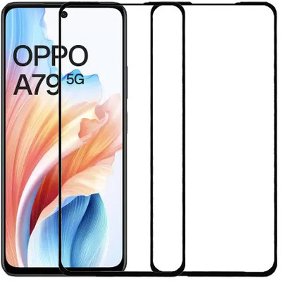 ojucase Edge To Edge Tempered Glass for Oppo A79 5G(Pack of 2)