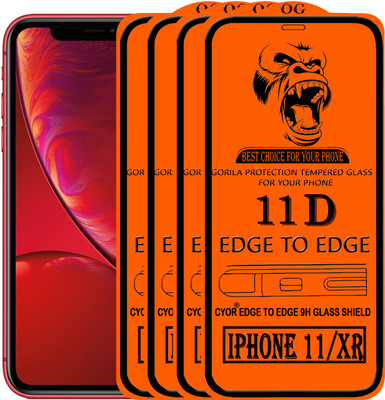 CYOR Edge To Edge Tempered Glass for Apple iPhone XR(Pack of 4)