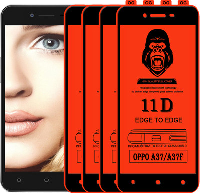 Rofix star Edge To Edge Tempered Glass for Oppo A37(Pack of 4)