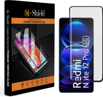 MS-Shield Edge To Edge Tempered Glass for Redmi Note 12 Pro 5G(Pack of 1)