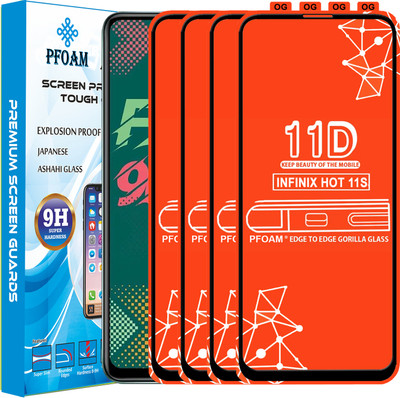 PFOAM Edge To Edge Tempered Glass for INFINIX HOT 11S(Pack of 4)