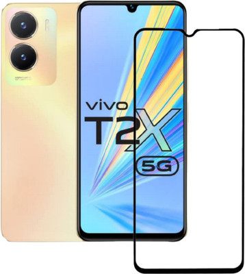 Heatmor Edge To Edge Tempered Glass for Vivo T2X, Vivo T2X 5G(Pack of 1)